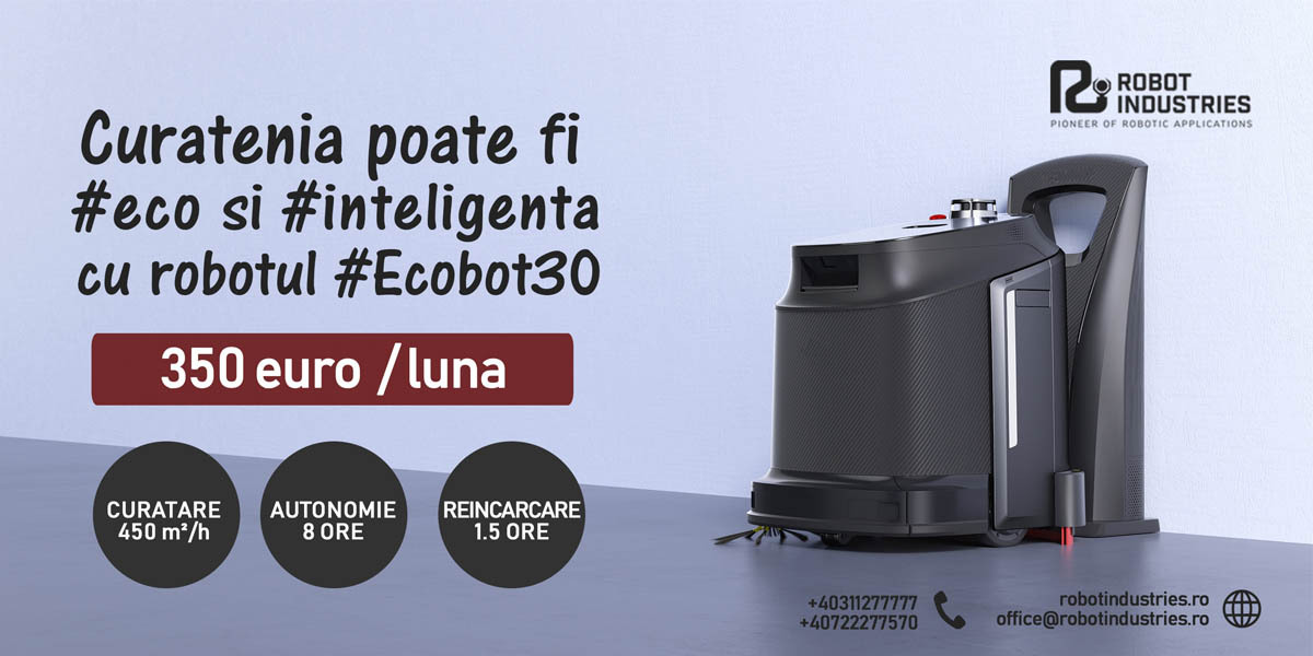 Curățenia poate fi eco și inteligentă cu robotul Ecobot30!
